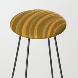 Golden Imperfect Rainbow Arch Lines Counter Stool