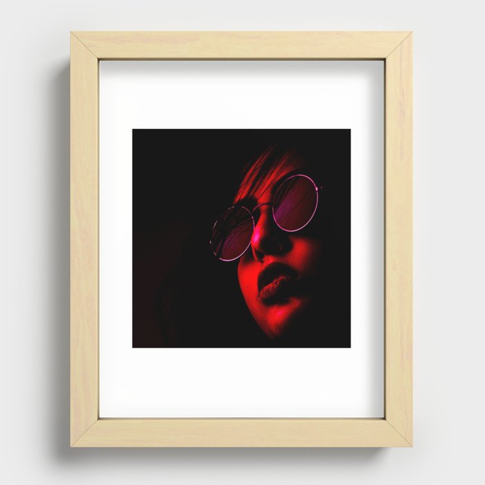 Red Face Recessed Framed Print