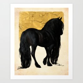 Darkness and Gold Art Print