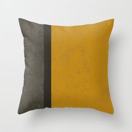 Abstract mustard grey Throw Pillow
