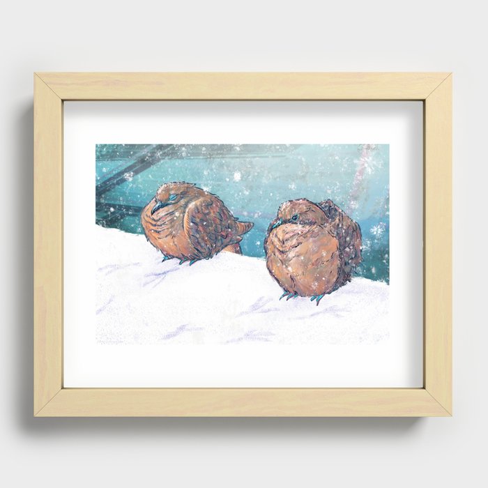 Two Doves Recessed Framed Print