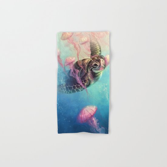 Sea Turtle and Jellyfish! Hand & Bath Towel