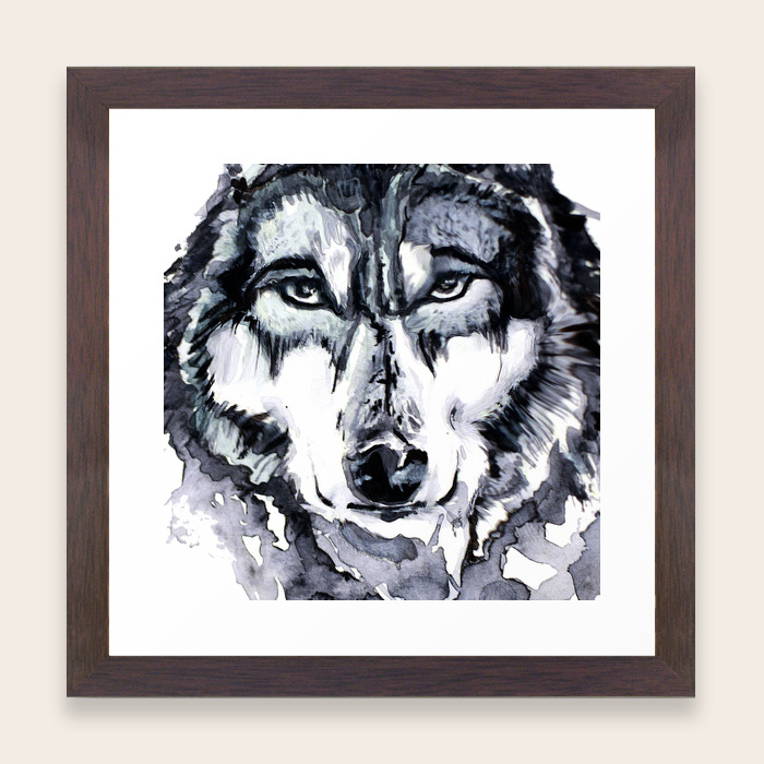Abstract Wolf Zoomed Framed Art Print By Zniqueartistshop Society6