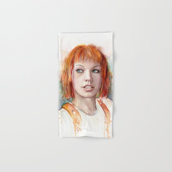 Leeloo Portrait Fifth Element Art Hand & Bath Towel