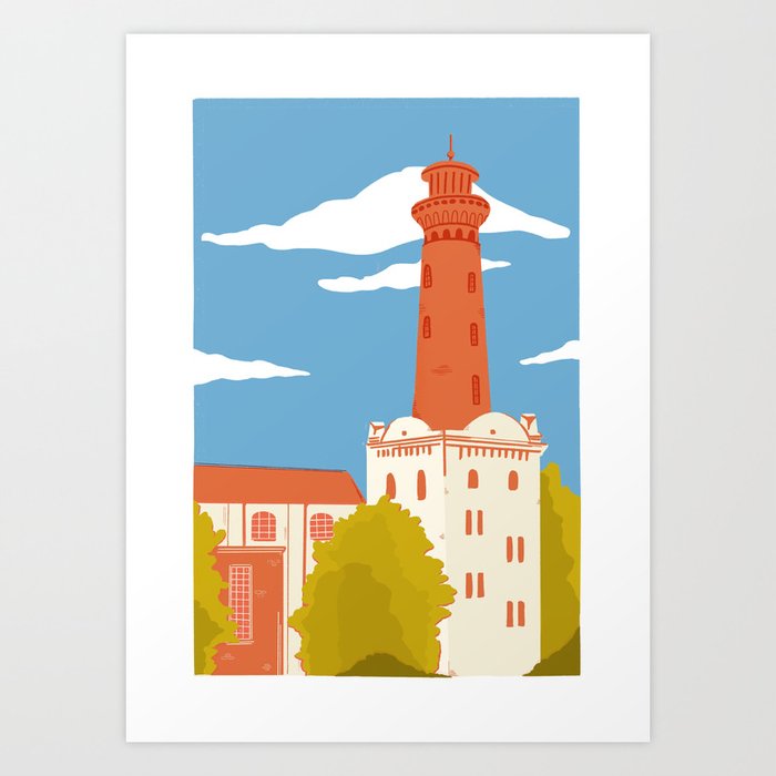 Ehrenfeld Helios Haus Red Art Print