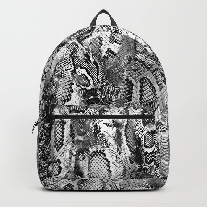 Black & White Snakeskin  Backpack