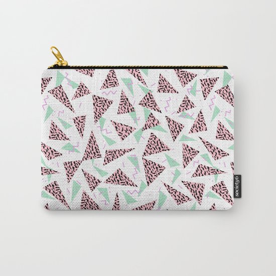 Everitt - triangles minimal modern abstract pattern design geometric decor Carry-All Pouch