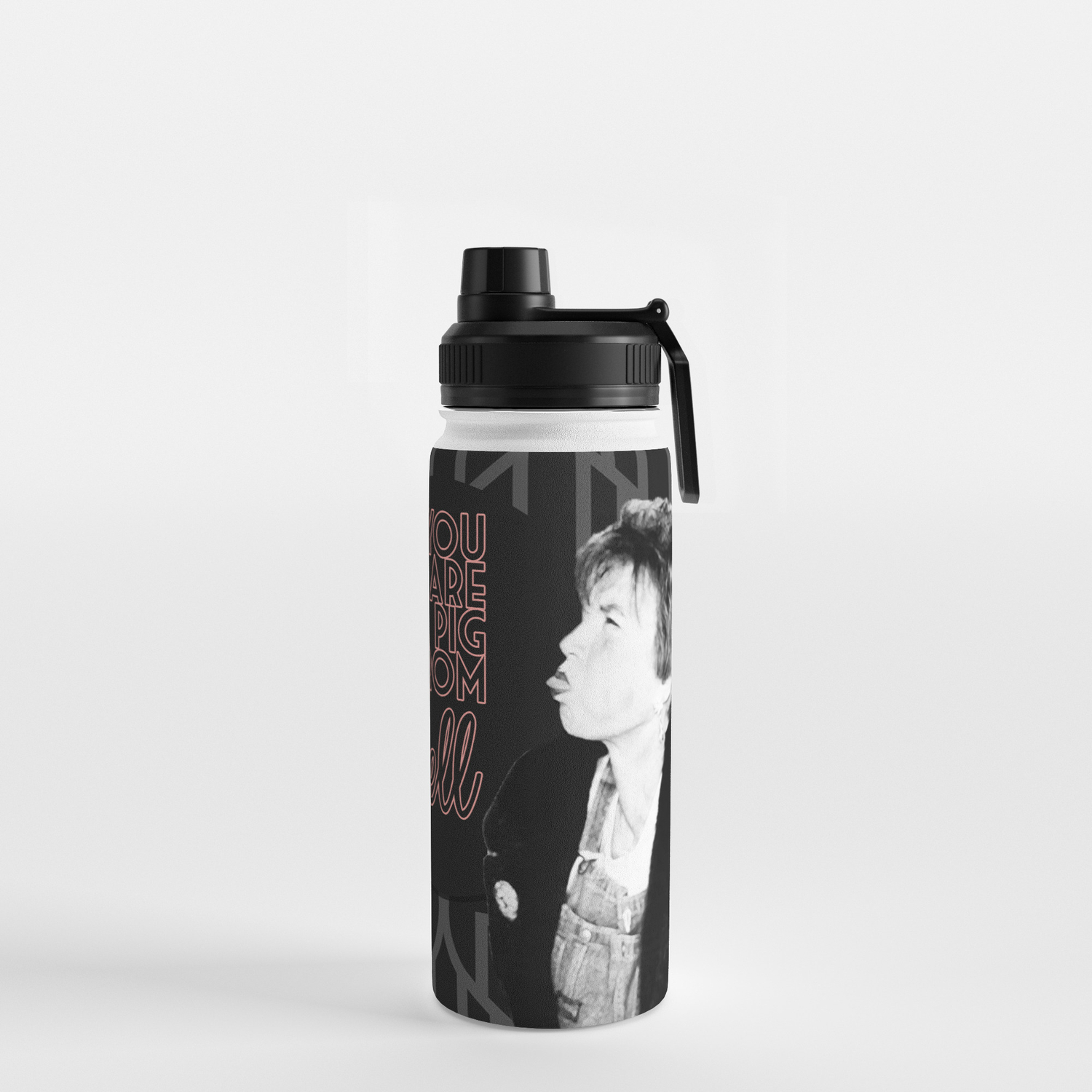 Ouiser Pig from Hell Steel Magnolias Water Bottle by BronzeStarStudio |  Society6