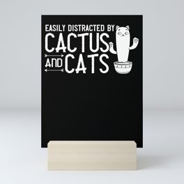 Catcus Cactus Cat Succulent Plant Kitten Flower Mini Art Print