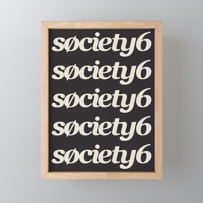 Society6 Logo Repeat Framed Mini Art Print