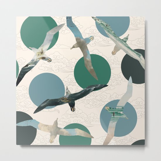 Seagull Polka Metal Print