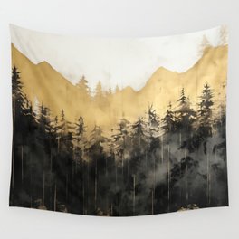 Pacific Northwest Golden Mountain Forest V Wall Tapestry