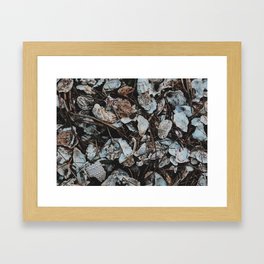 oyster shells outside factory Framed Art Print