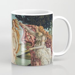 Sandro Botticelli - The birth of Venus (La nascita di Venere) Coffee Mug | Birthofvenus, Sea, Classicalart, Shell, Boticelli, Masterpiece, Classic, Painting, Baroque, Dress 