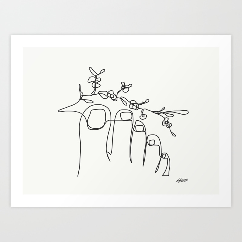 Tumblr Feet With Flowers Art Print By Pavlova Society6,Shocked Face Drawing Anime