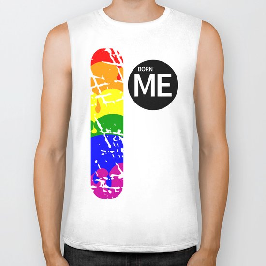 Freedom flag Rainbow Born Me Biker Tank
