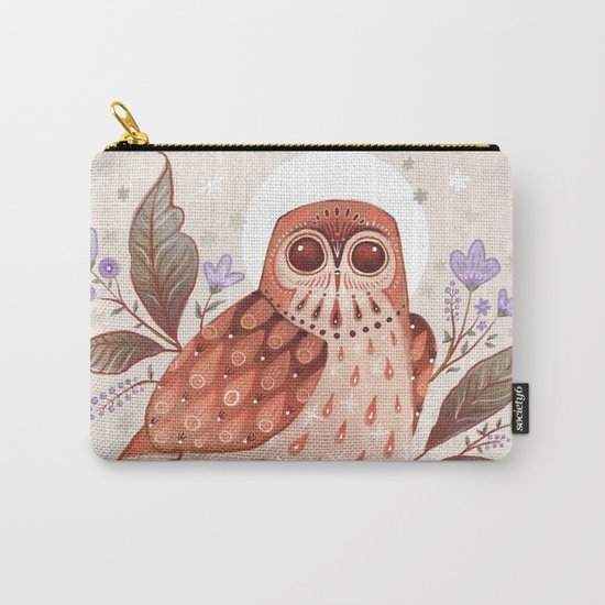 Owl Blooms Carry-All Pouch