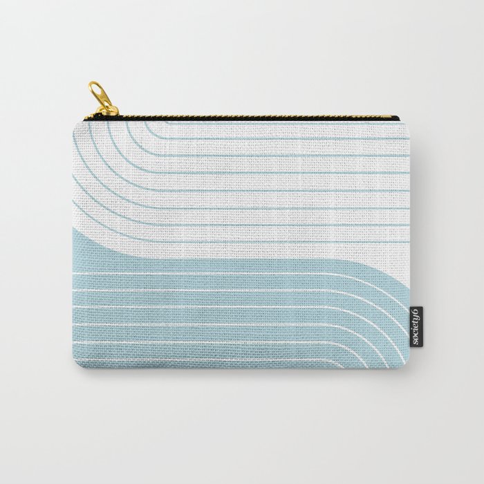Two Tone Line Curvature XV - Sky Blue Carry-All Pouch