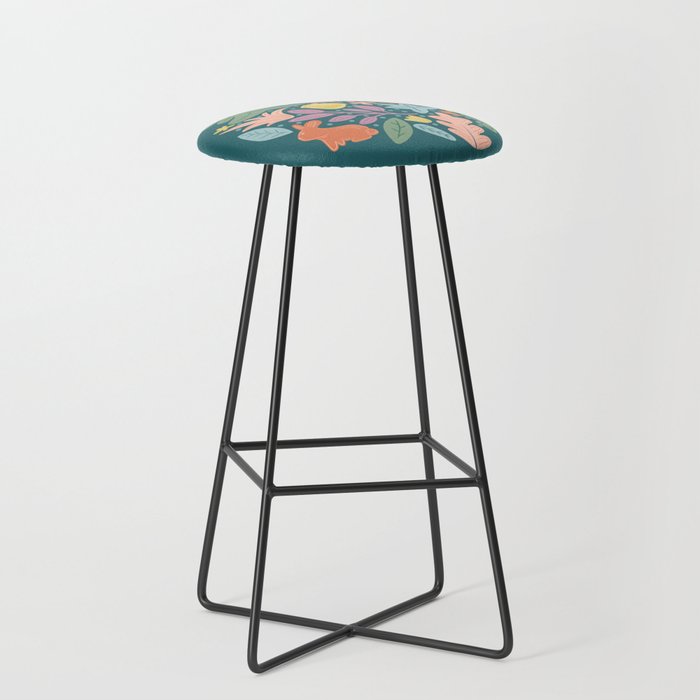 Take Me to the Forest (Dark Teal) Bar Stool