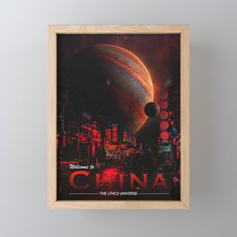CHINA POSTCARD.  Framed Mini Art Print