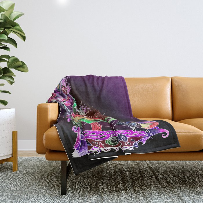 L - deep violet Throw Blanket