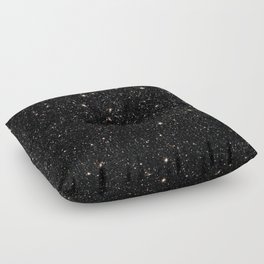 black glitter night  Floor Pillow
