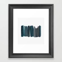 Dark Teal Abstract Minimalism Glam #1 #minimal #ink #decor #art #society6 Framed Art Print