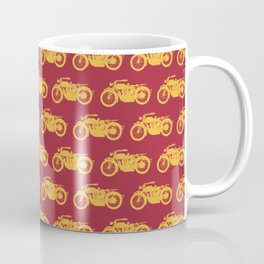 Antique Motorcycle // Red-Gold Coffee Mug