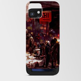 Post-Apocalyptic street market iPhone Card Case
