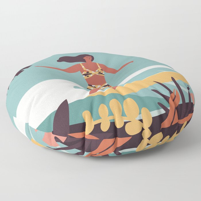 Blue Hawaii Floor Pillow