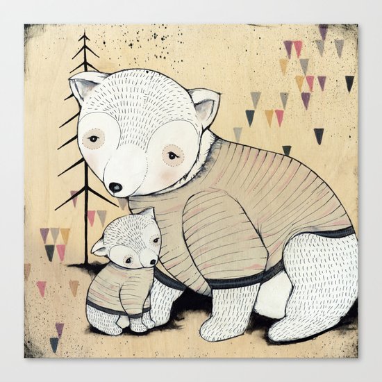Mama Bear, Baby Bear Canvas Print