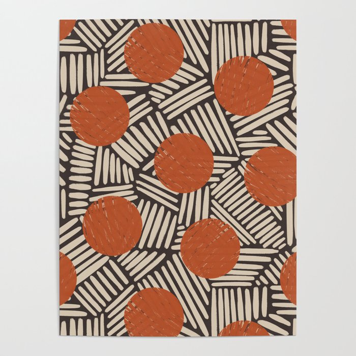 Neutral Abstract Pattern #1 Poster