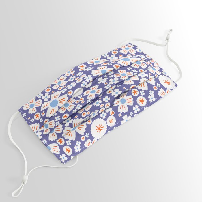 Modern Daisy Floral in  Face Mask