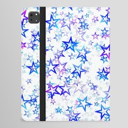 Blue and Purple Stars iPad Folio Case