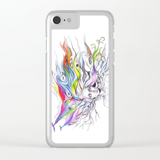 Dreams are made winding through her hair Clear iPhone Case