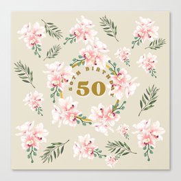 Happy 50th birthday  Canvas Print