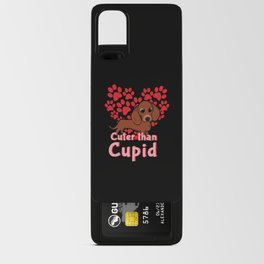 Dog Animal Hearts Cuter Than Cupid Valentines Day Android Card Case