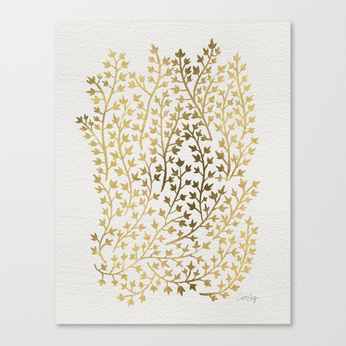 Gold Ivy Canvas Print