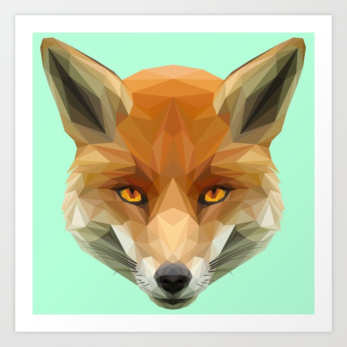 Poly the Fox Art Print