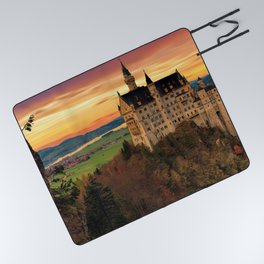 The Castle of Mad King Ludwig, Neuschwanstein Castle, Bavaria, Germany, Autumn color photography / photographs Picnic Blanket