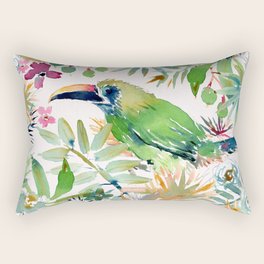 BODRICK the Emerald Toucanet Rectangular Pillow