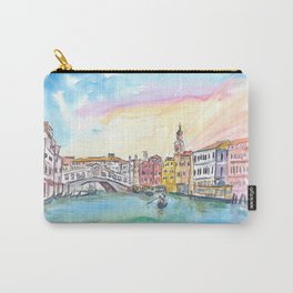 Venice Rialto and Grand Canal At Sunset Carry-All Pouch