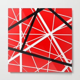 Awesome Hard Rock Pattern Metal Print | Halen, Lines, Electricguitar, Exciting, Red, Solo, Shread, Guitarsolo, 80S, Pattern 