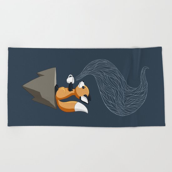 Fox Tea Beach Towel