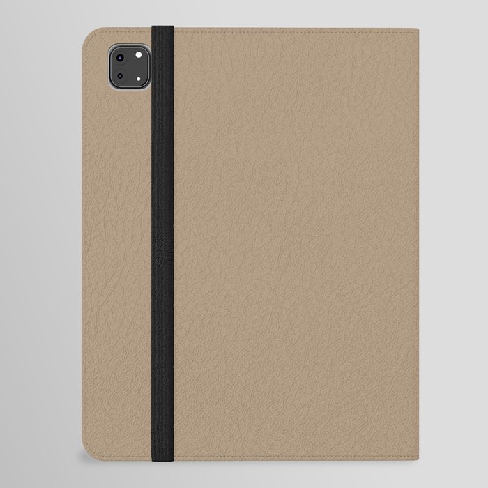 Mid-tone Taupe Brown Solid Color Pairs PPG Sauteed Mushroom PPG1085-5 - One Single Shade Hue Colour iPad Folio Case