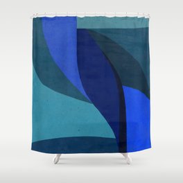 blue abstract #4 Shower Curtain
