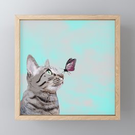 Gouda & the Butterfly Framed Mini Art Print