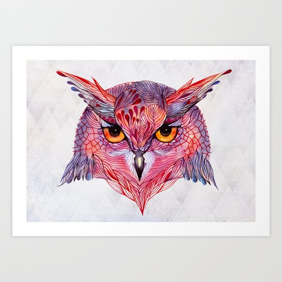 Owla owl Art Print