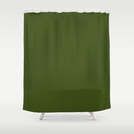 Dark Olive Green Sage - Pure And Simple Shower Curtain