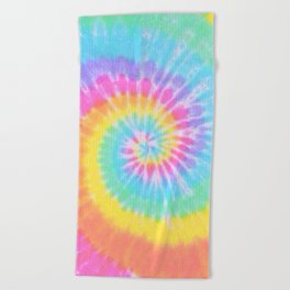 Rainbow Tie Dye Beach Towel